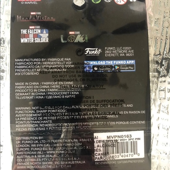 NEW Funko Pop Pin Marvel Wandavision Loki Falcon and Winter Soldier Enamel Set - Picture 2 of 2